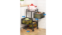 Load image into Gallery viewer, ECO SPIRE 3 LAYERS MULTI PURPOSE STORAGE RACK - BLACK