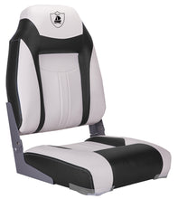 Load image into Gallery viewer, NEMO Premium High Back boat seat standard screws, pinch hinge,23.6''x16.75''x15.5'', black/white
