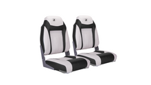 Load image into Gallery viewer, NEMO Premium High Back boat seat standard screws, pinch hinge,23.6''x16.75''x15.5'', black/white