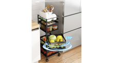Load image into Gallery viewer, ECO SPIRE 3 LAYERS MULTI PURPOSE STORAGE RACK - BLACK